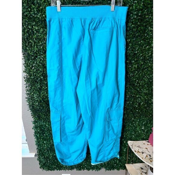 Free People Movement Mesmerize Me Cargo Pant sz Large Poolside Blue NWT - Picture 5 of 7